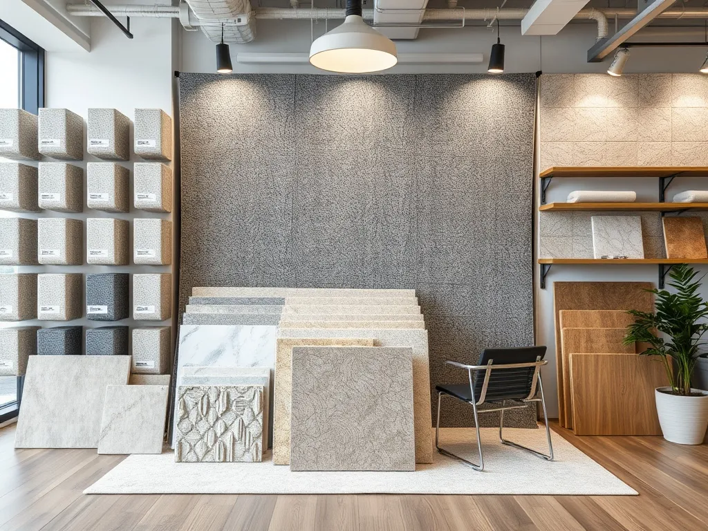 Executive home office with large acoustic panel